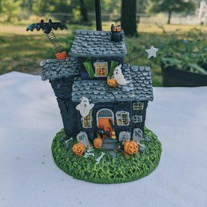 Ceramic Haunted House Candle Holder